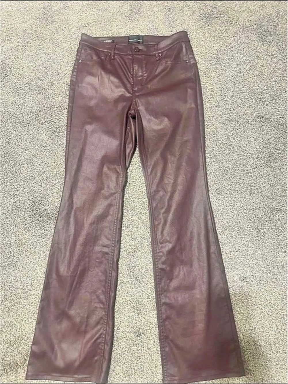 WHBM Boot Flare Pants in Burgundy